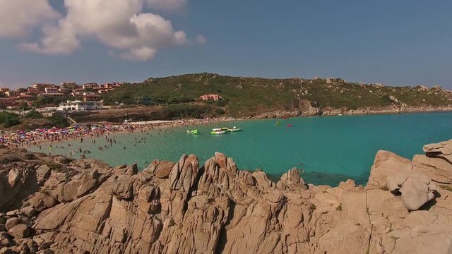 sardinien strand rena bianca aus der vogelperspektive