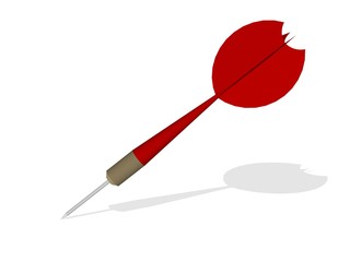 red dart hitting target