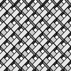 Seamless geommetric pattern with grey 3D grid