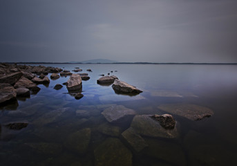 Cloudy lake landscape, Canada