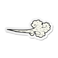 sticker of a cartoon gust of wind