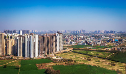 Highrise buildings in Greater Noida, Uttar Pradesh, India