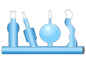 The physical experiment of one of the laws of hydrostatics is the law of communicating vessels, that in the communicating vessels the levels of homogeneous liquids are equal.