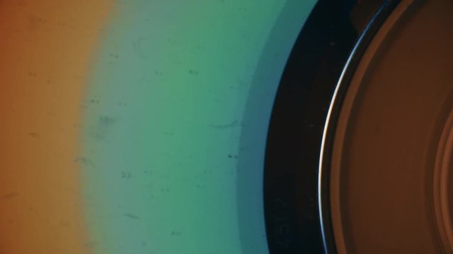 dust on a CD. CD shimmers