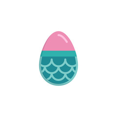 Easter egg decoration flat icon, vector sign, colorful pictogram isolated on white. Happy Easter egg symbol, logo illustration. Flat style design