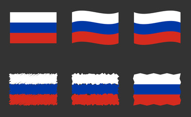 Russia flag vector illustration, official colors of the Russian flag