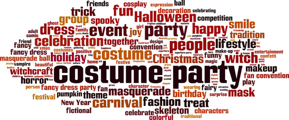 Costume party word cloud