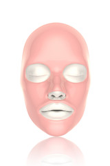  sheet mask on white background 3D Render