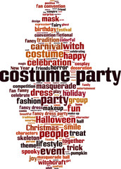 Obraz premium Costume party word cloud