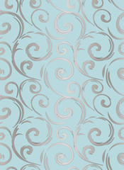 Linear seamless pattern. Stylish decor with elegant lines and curls. Decorative ornamental lattice. Abstract seamless geometric pattern on vibrant background.