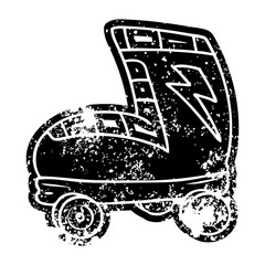 grunge icon drawing roller skate boot