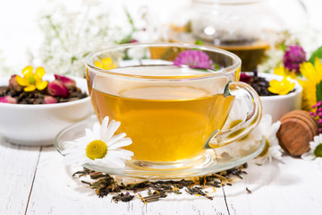 fragrant herbal tea in a cup