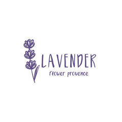 Set of template logo design of abstract icon lavender. Vector illustration