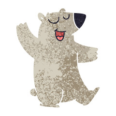 quirky retro illustration style cartoon wombat