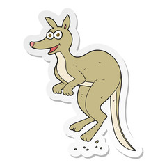 sticker of a cartoon kangaroo