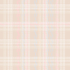 Fototapeta premium Seamless tartan plaid, beige background.