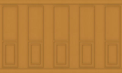 3d rendering. simple brown wood classical pattern wall background.