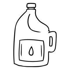 line drawing doodle of a large drinking bottle