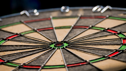 Close up of a Bulls Eye on a Dart Board - Aug 2015.