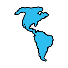american continent map icon