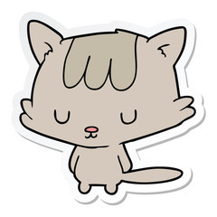 sticker of a cartoon cat