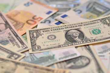 background of banknotes and coins