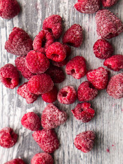 Frozen raspberries