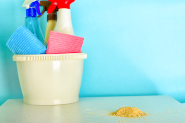 Set for spring cleaning. Jews associate spring cleaning with cleaning for Passover, Pesach in...