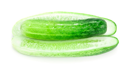 cucumber isolated photography on a white background