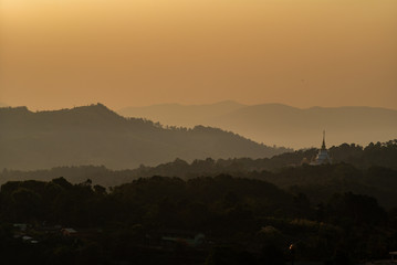 Sun rise in Doi Mae Salong Chiang Rai