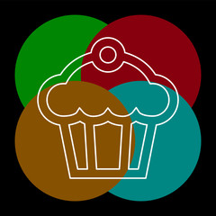 Muffin vector icon