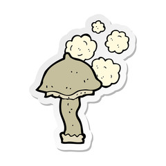 sticker of a cartoon mushroom