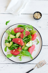 Avocado and grapefruit salad