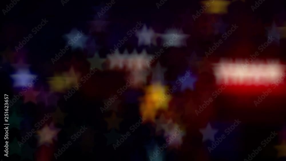 Poster lights bokeh in the form of stars and blur. bright background for video or presentations