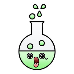 gradient shaded cartoon test tube