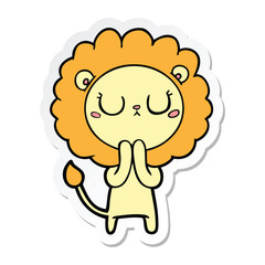 sticker of a cartoon lion