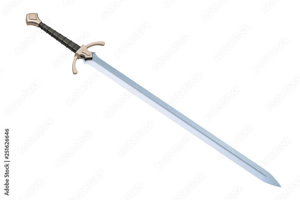 Poster sword, 3d rendering