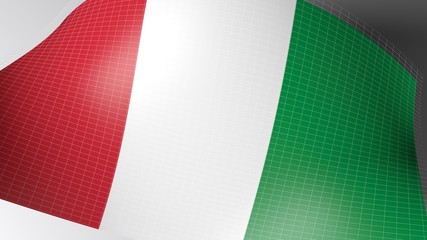 Background with italian flag - 3D rendering illustration