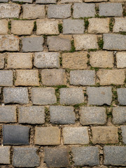 The texture of the urban paving stone