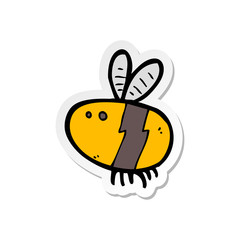 sticker of a cartoon bee