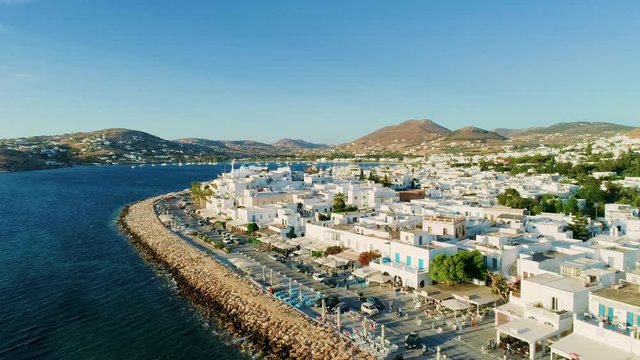 Aerial landscape at Paros island, Greece