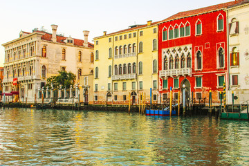 Colorful narrow streets of Venice