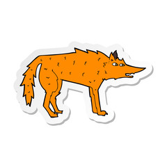 sticker of a cartoon fox