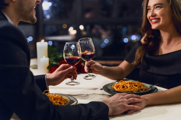 Happy romantic evening concept