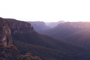 Naklejka premium Australia Blue mountains sunrise