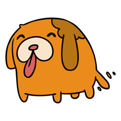 Obraz premium cartoon kawaii of a cute dog