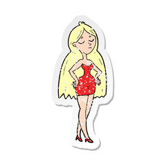 retro distressed sticker of a cartoon