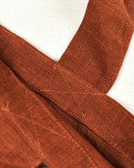 Linen Rough Fabric Sock on Jute Reusable Bag