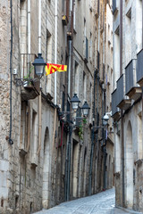 Narrow Street in Girona, Spain