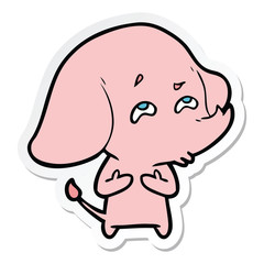 sticker of a cartoon elephant remembering